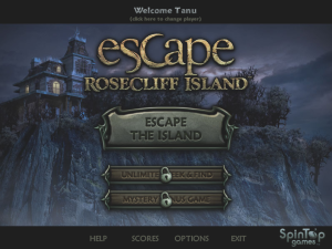 Escape Rosecliff Island screenshot front page