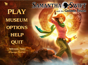 Samantha Swift and the Golden Touch start page